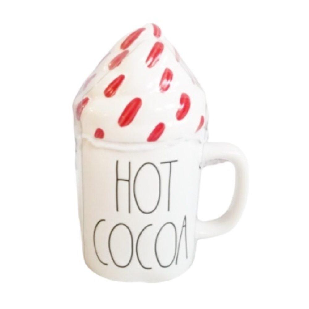 NEW Rae Dunn HOT COCOA Mug w/Whipped Cream Topper 🎅🏻🎅🏻